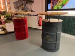 Table de Bar Tonneau Métal Upcyclé – Style Whisky Loft Intérieur & Terrasse – Image 3