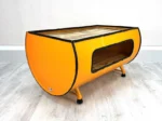 Table basse baril métal upcyclé « Nele » – Tonneau horizontal design industriel – Image 4