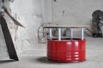 Table Basse Upcycling en Tonneau Métal 200L – Plateau Ø70 cm Personnalisable – Image 4