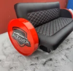 Canapé upcyclé en fûts de pétrole – Canapé industriel personnalisé en barils métal (180 cm) – Image 5