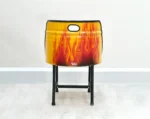 Chaise tonneau métal rembourrée Unico – Chaise upcycling design industriel intérieur & extérieur – Image 2