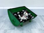 Lit pour chien et chat en tonneau métal recyclé « Buddy » – Panier design upcycling industriel – Image 2