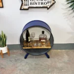 Étagère industrielle ZOE fabriquée à partir d’un tonneau métallique recyclé