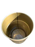 Bac à plantes en baril métal 60L – Jardinière industrielle upcyclée noire – Image 4