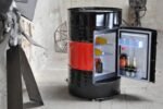 Minibar en Tonneau Métal 200L – Design Industriel avec Réfrigérateur Dometic Intégré – Image 2