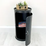 Bar upcycling Vinc fabriqué à partir d’un tonneau métal recyclé