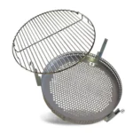 Kit panier et grille pour barbecue tonneau métal 200L installé dans un baril