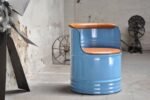 Fauteuil Tonneau Métal Upcyclé 200L – Personnalisable avec Logo – Design Industriel Confort Premium – Image 5