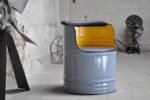 Fauteuil Tonneau Métal Upcyclé 200L – Personnalisable avec Logo – Design Industriel Confort Premium – Image 3