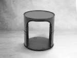 Table basse ronde en fût métal upcyclé Alina – Table d’appoint design industriel – Image 5