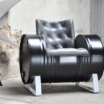 Fauteuil tonneau métal 200L Barrel Chair No.3 design industriel