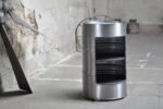 Étagère Upcycling en Tonneau Métal 60L – Découpe Frontale Design Industriel – Image 3