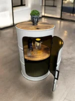 DENNIS – Meuble de rangement en fût métal 208L upcyclé – Armoire industrielle design – Image 2