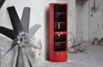 Étagère industrielle en tonneaux métal upcyclés – Double fût 200L avec compartiments (176 cm) – Image 3