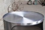 Table d’appoint industrielle en baril métal 200L – Upcycling personnalisable – Image 2