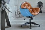 Fauteuil de bureau en tonneau métal 200L personnalisable – Design industriel upcyclé – Image 5