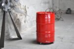 Poubelle en fût métal 60 L – Design industriel upcyclé avec couvercle et seau intérieur – Image 3