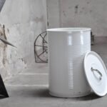 Baril métal upcyclé 100 litres finition industrielle