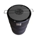 Barbecue Upcycling BarrelQ Big Robust 200L – Baril Métal Thermolaqué avec Plaque Teppanyaki – Image 7