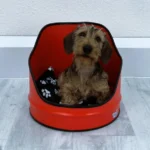 Lit pour chat Sweety en baril métal recyclé finition industrielle