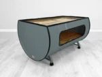 Table basse baril métal upcyclé « Nele » – Tonneau horizontal design industriel – Image 5