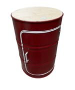 DENNIS – Meuble de rangement en fût métal 208L upcyclé – Armoire industrielle design – Image 4