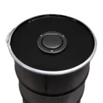 Poubelle industrielle BinBin 120L en métal recyclé avec clapet en verre – Image 2