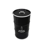 Poubelle BinBin 120L en métal noir design industriel pour tri des bouteilles plastiques