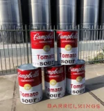 Barbecue Upcycling Campbell Soup – Baril Métal 200L Multifonction Design Industriel – Image 3