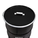 Poubelle Industrielle Upcyclée BinBin Handle Metal 120L – Fût Métal Recyclé Noir – Image 2