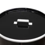 Poubelle Industrielle Upcyclée BinBin Handle Metal 120L – Fût Métal Recyclé Noir – Image 3