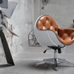 fauteuil de bureau en tonneau métal 200 litres design industriel