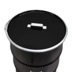 BinBin Dirt – Poubelle industrielle en tonneau métal recyclé 120L noir – Image 2