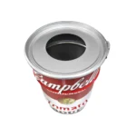 Poubelle upcyclée BinBin Campbell’s Soup 60L – Baril métal design industriel – Image 2