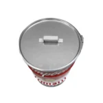 Poubelle design industrielle Campbell’s Soup BinBin 60L – Baril métal upcyclé avec couvercle poignée – Image 3