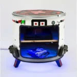 Table d’appoint gamer personnalisée en baril métal upcyclé – Design industriel sur mesure – Image 4