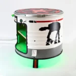 Table d’appoint gamer personnalisée en baril métal upcyclé – Design industriel sur mesure – Image 3