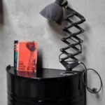 Étagère murale en baril métal 200 litres style industriel upcyclé