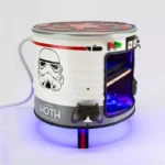 Table d’appoint gamer personnalisée en baril métal upcyclé – Design industriel sur mesure – Image 2