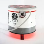 Table d’appoint gamer en baril métal upcyclé avec LED RGB