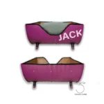 Lit pour chien industriel en baril métal recyclé 200L – Upcycling vintage personnalisable – Image 3