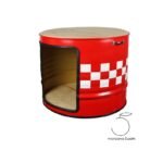 Stand Indoor ROCKET TINTIN – Lit design pour chien & chat en baril métal recyclé personnalisable – Image 3
