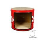 Stand Indoor ROCKET TINTIN – Lit design pour chien & chat en baril métal recyclé personnalisable – Image 2