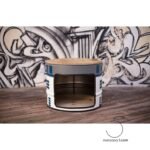 Lit pour chien & chat en baril métal recyclé – Design industriel personnalisable anti-stress – Image 5