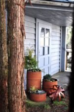 Pflanzkübel en Tonneau Métal Effet Rouille – Jardinière Upcycling Design Industriel (60L) – Image 3