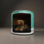 Table de chevet industrielle upcyclée pour animal – Tonneau métal 200L personnalisable – Image 2